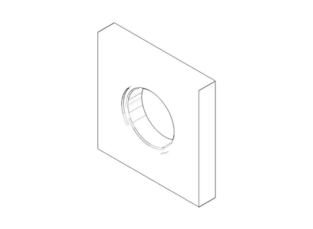 DORNBRACHT Rosette ERSATZTEILE 092787013 55 x 55 x 9 x D. 25,2 mm Dark Platinum gebürstet, 092787013-99 Galeriebild 1